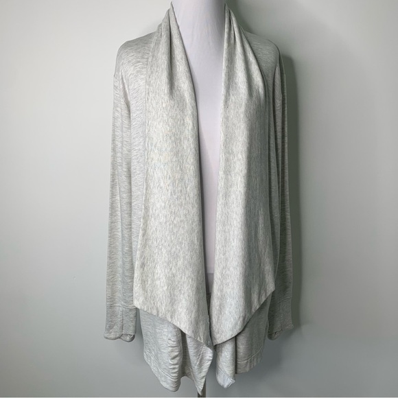 NWT Athleta Women's Gray Cardigan Sweater French Terry Tranquility Wrap Size XS - Picture 2 of 14